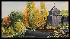 St. Mary's Church with Autumn Foliage | Brian Jones - Landscape and Still Life Artist based in Mid Wales