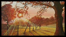 Sunset, Dolerw Park | Brian Jones - Landscape and Still Life Artist based in Mid Wales